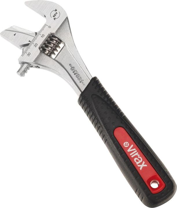 Virax Roller Fork Wrench 8" with 2 in 1 Functional Jaw for Tubes and Nuts