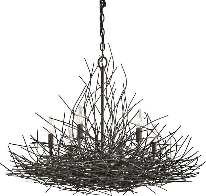 Produktbild Elstead Lighting Organique Kronleuchter E14 6-fach Ältere Bronze (76.80 cm)