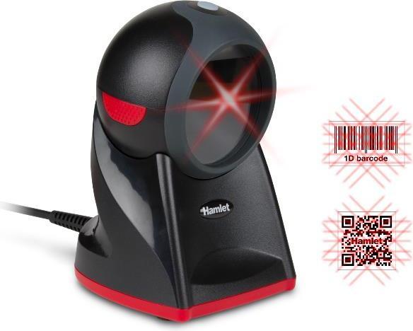 Actual product image Hamlet HBCS-2D360 barcode reader Fixed barcode reader 1D/2D CMOS Black (1D barcodes, 2D barcodes)