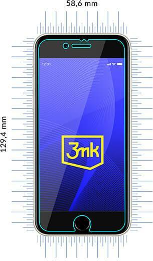 Actual product image 3MK hybrid glass Flexible 2.5D for iPhone 8 (1 Piece, Apple iPhone 8)