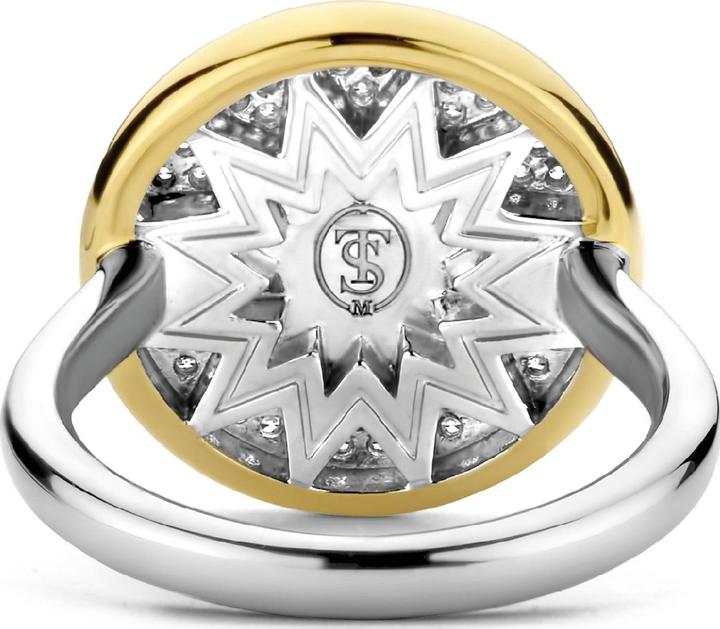 Immagine prodotto Ti Sento Milano Anello sole con zirconi bicolore placcato oro 12215ZY (56, 925 Argento)