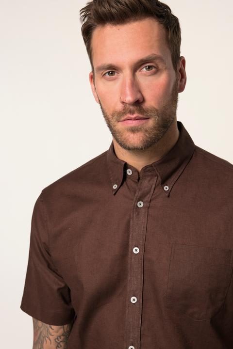 Produktbild JP1880 Hemd, Halbarm, Leinenmix, Buttondown-Kragen, Modern Fit (4XL)