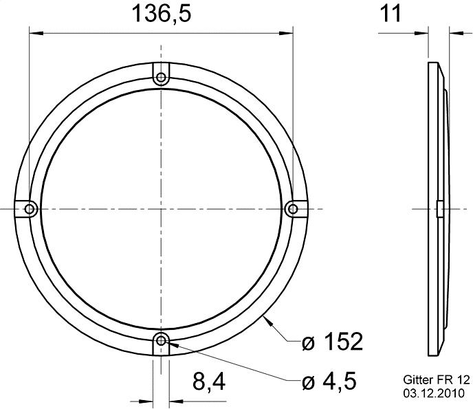 Produktbild Visaton Lautsprecherabdeckung ø152mm