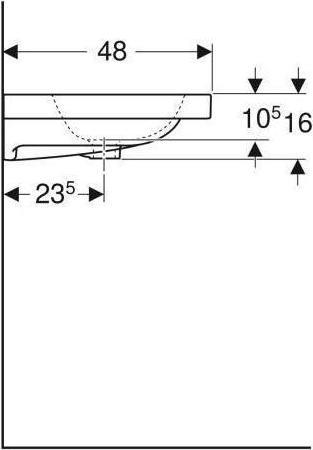 Image du produit Geberit iCon Light lavabo, 120 cm x 48 cm, sans trou pour robinetterie, avec trop-plein,501837 (480 mm, 1200 mm)