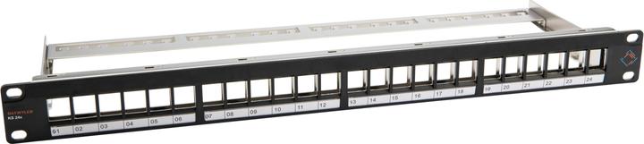 Produktbild Dätwyler Patchpanel KS 24x für 24x RJ45 Keystone 19 Rack schwarz