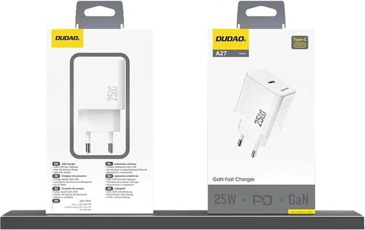 Actual product image Dudao A27EU 25W GaN Charger White (25 W)