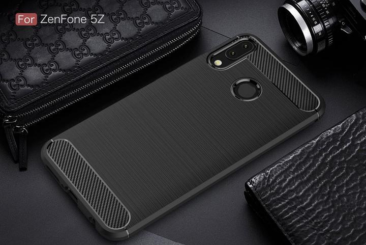 Immagine prodotto Screenguard Asus ZenFone 5 / 5Z Cover Carbon Brushed Soft TPU (Asus Zenfone 5Z)