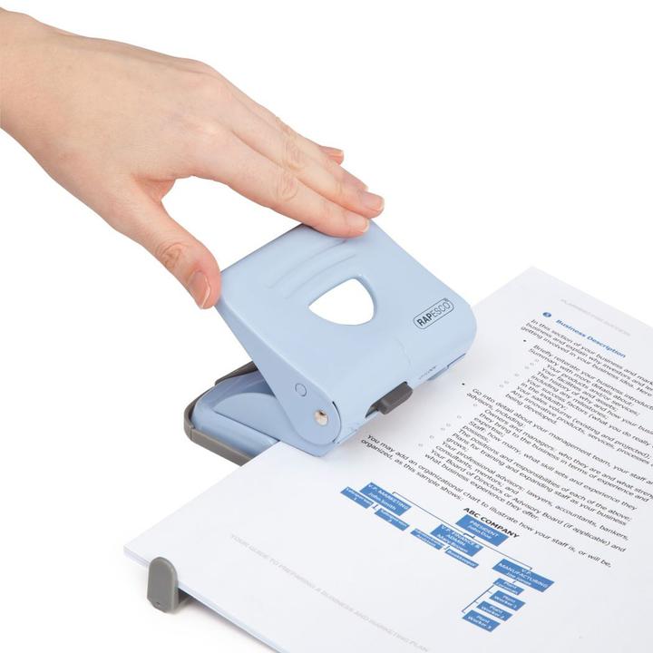 Productafbeelding Rapesco 1359 825 (2-voudige) metalen perforator - 25 vel - lichtblauw