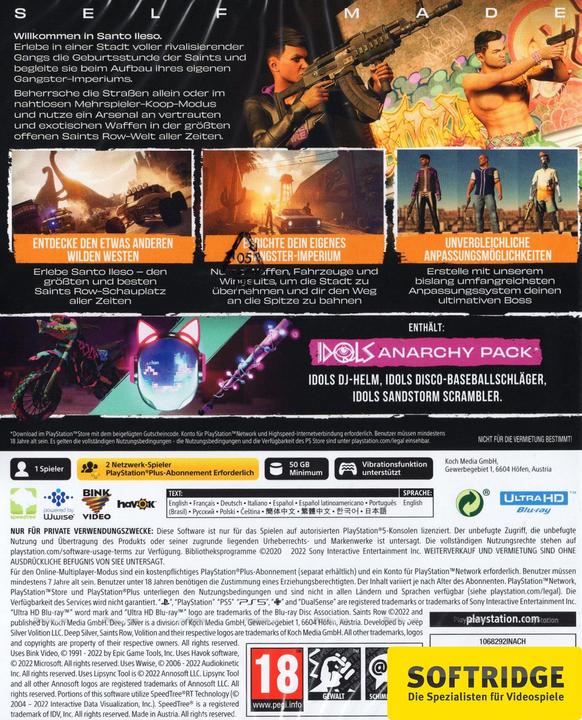 Produktbild Deep Silver Saints Row Day One Edition (PS5, DE)