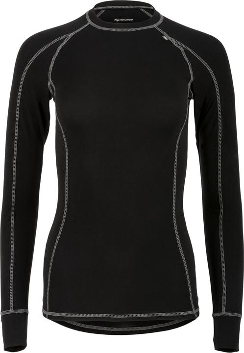 Actual product image Highlander Bamboo 190 Womens L/S Top Black Xs (XS)