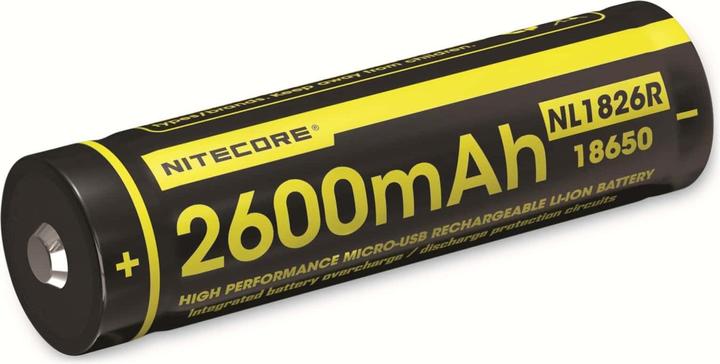 Actual product image Nitecore 18650 USB Akku 2600mAh NL1826r