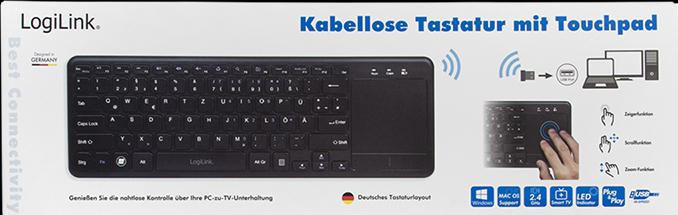 Immagine prodotto LogiLink Tastiera wireless con touchpad, 2,4 GHz, nero (DE, Senza fili)