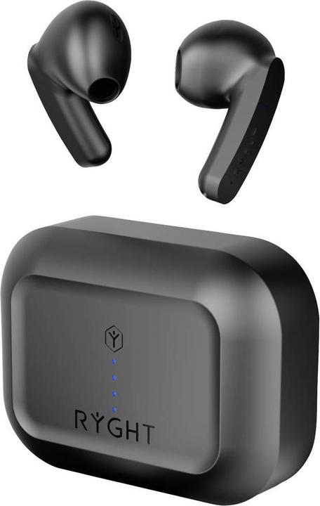 Produktbild Ryght MINO In Ear Headset Bluetooth® Stereo Schwarz Mikrofon-Rauschunterdrückung Batterieladeanzei (ANC, Kabelgebunden)