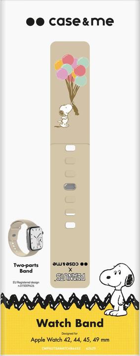 Image du produit Caseme Bracelet pour Apple Watch 42, 44, 45,49mm avec design Peanuts (42 mm, 44 mm, 45 mm, 49 mm, Silicone)