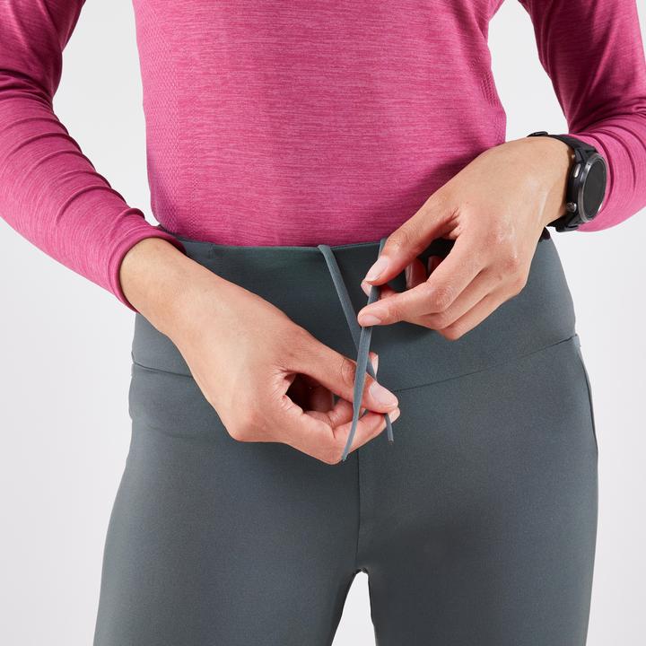 Image du produit Kiprun Maillot de course long femme - Run 500 Warm vert (W26/L30)