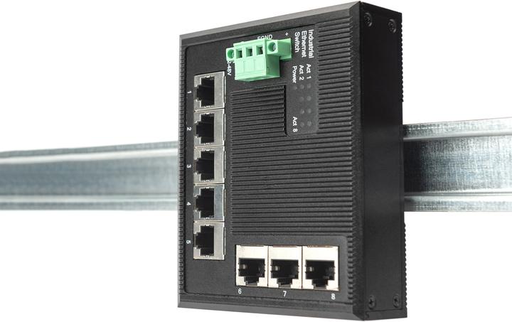 Produktbild Digitus Industrie Gigabit Flat Switch, 5-Port (5 Ports)