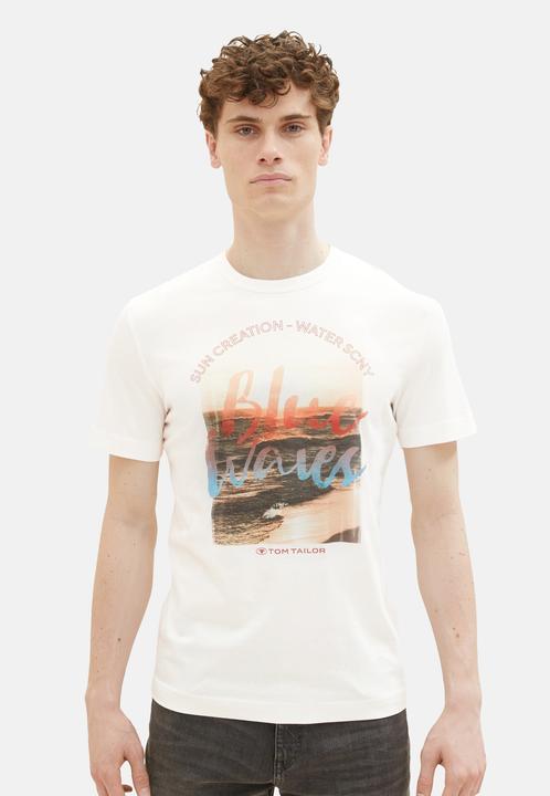 Actual product image Tom Tailor T-Shirt Kurzarmshirt mit Rundhalsausschnitt und Foto-Print (XXL)