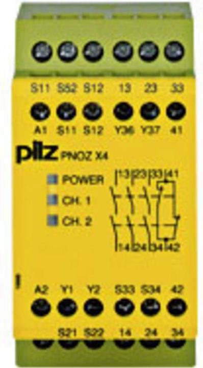 Pilz GmbH & Co. KG Emergency stop switchgear PNOZ X4 24VDC 3n/o 1n/c
