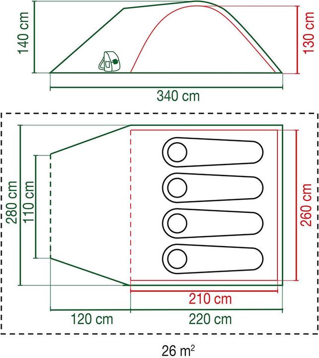 Actual product image Coleman Blackout 4 (Dome tent, 6.60 kg, 4 persons)