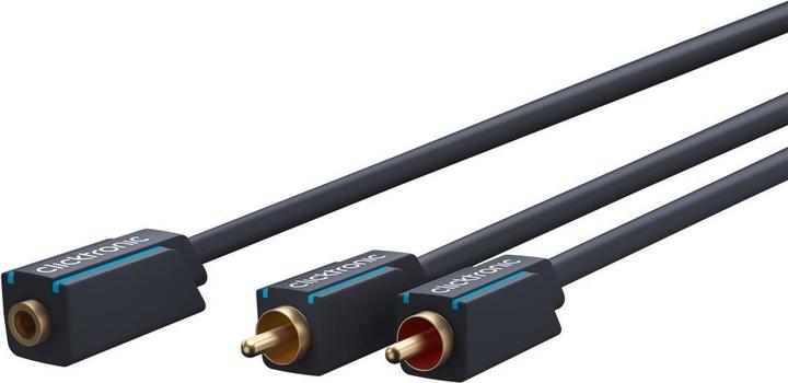 Actual product image clicktronic MP3 Y-Adapter (0.10 m, 3.5mm jack (AUX), Cinch)