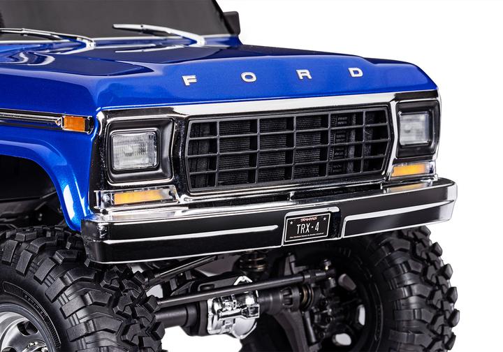 Immagine prodotto Traxxas TRX-4 79 Ford F150 High-Trail 1/10 Crawler RTR blu spazzolato, senza batteria e caricatore (RTR pronto all'uso)