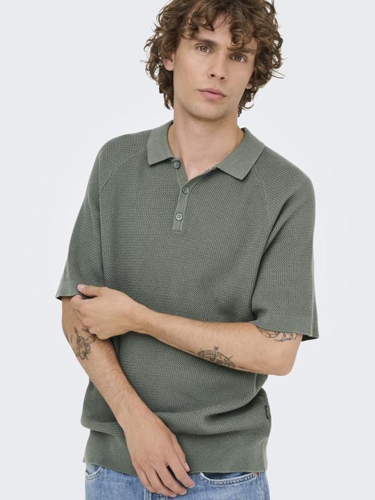 Produktbild Only & Sons ONSJAMES Gestricktes Poloshirt Polo (XXL)