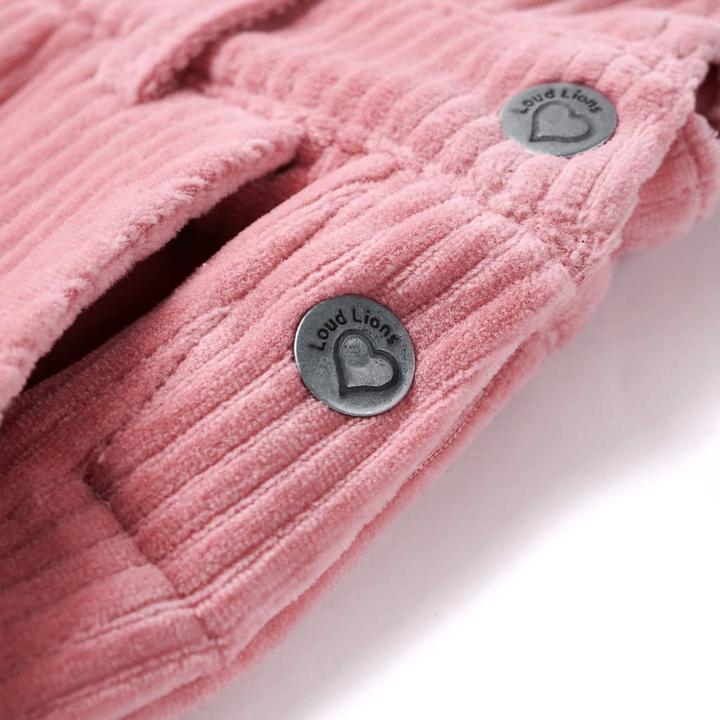 Produktbild VidaXL Kinder-Latzkleid Cord Hellrosa 116,Material: 58 % Baumwolle (116)