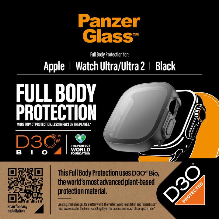 Actual product image PanzerGlass Screen Protector Full Body Apple Watch 2023 49mm with D3O black