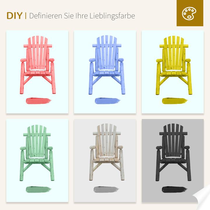Produktbild Outsunny Gartenstuhl mit hoher Rückenlehne