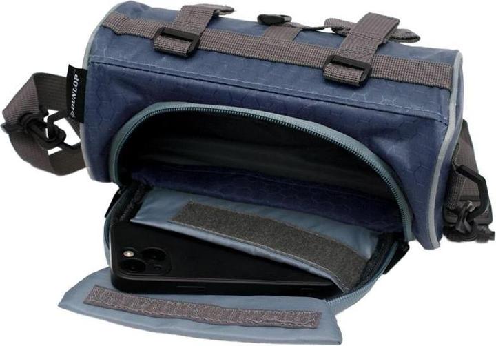 Produktbild Dunlop - Fahrradlenkertasche/Gepäcktasche mit Smartphonetasche (blau) (1.20 l, Lenkertasche)