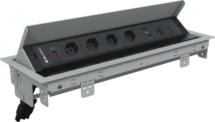 Image du produit IB Connect BOX+CUBOBOX Cadre L6 4x Type 13 1x USB-A/C 1x RJ45 1x HDMI gris (4 x, RJ45, USB, Type 13, HDMI, 0.30 m)