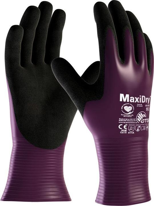 Image du produit ATG Gants pour produits chimiques MaxiDry® 56-426 taille 11 violet/noir EN 388 EPI catégorie III (11)