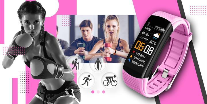 Image du produit Giewont Fit&GO Duo GW200-4 Smartband - Noir + Bracelet Think Pink
