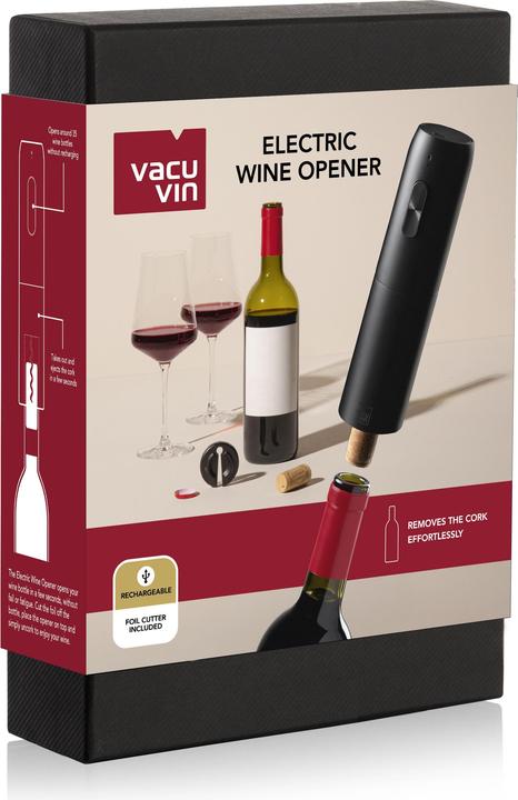 Produktbild Vacu Vin Vacuvin Korkenzieher Elektrischer Weinöffner Schwarz (Elektrischer Korkenzieher)