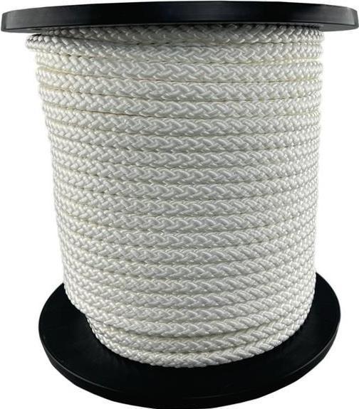 Actual product image Overmann Cord rope wheel Ø 4 mm white solid braid with core (100 m)