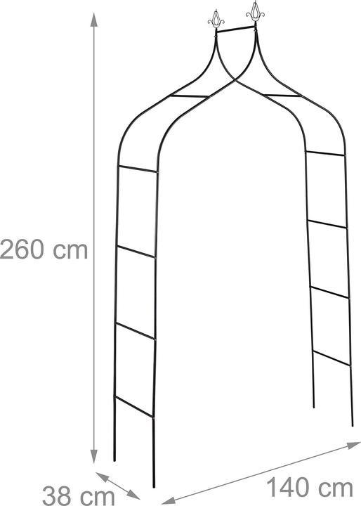 Produktbild Relaxdays Rosenbogen (38 cm, 140 cm)
