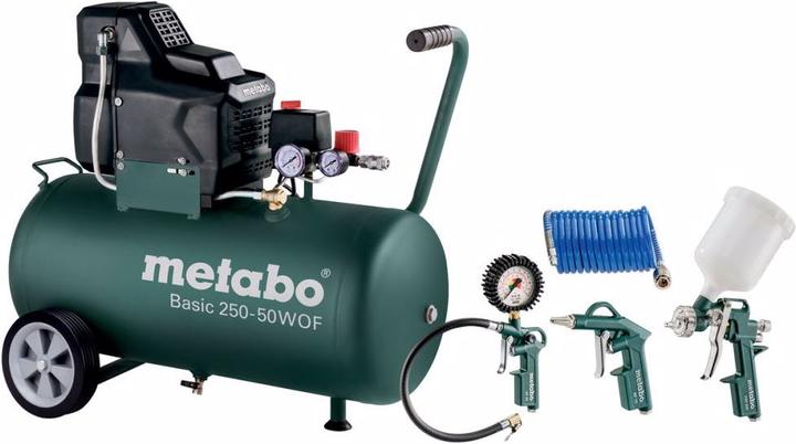 Produktbild Metabo Druckluft Kompressor Basic 250-50 W OF Set mit Werkzeugset LPZ 4