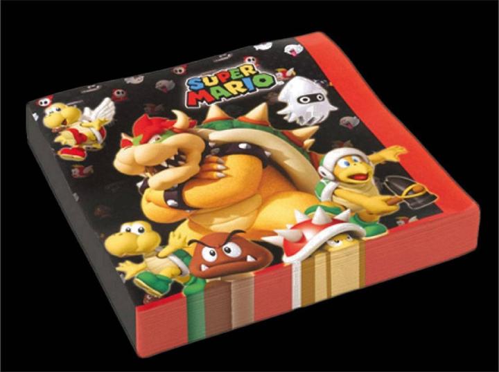Amscan 20 Servietten Super Mario (20 x, 33 x 33 cm)