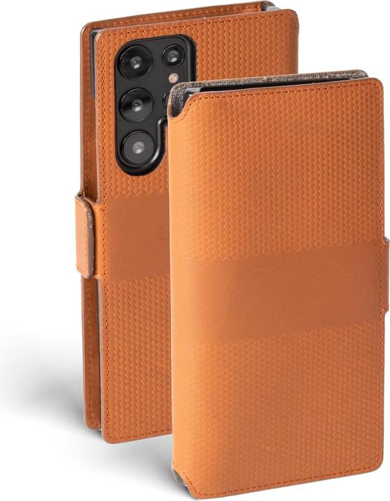 Actual product image Krusell Leather PhoneWallet Samsung Galaxy S22 Ultra cognac (62469) (Samsung Galaxy S22 Ultra)