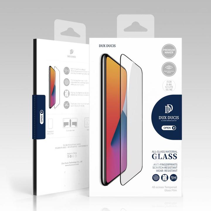 Immagine prodotto Dux Ducis Vetro temperato 9D Xiaomi 12 Lite Vetro temperato 9H con cornice nera (1 Pezzo/i, Xiaomi 12 Lite)