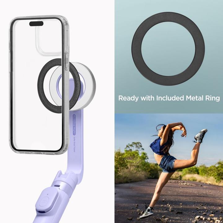 Actual product image Spigen S571W MagSafe Bluetooth Selfie Stick with Tripod - Purple