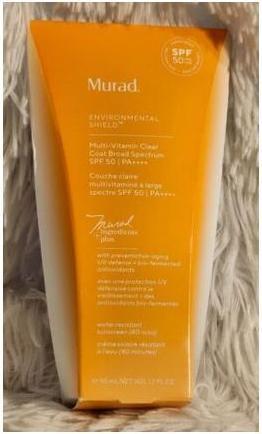 Actual product image Murad Multi-Vitamin Clear Coat Cream SPF50 (Sun cream face, SPF 50, 50 ml)