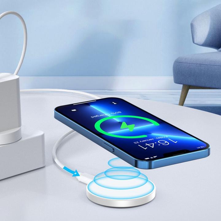Immagine prodotto Choetech Bezprzewodowa ładowarka indukcyjna 2w1 T603-F, uchwyt (biała) (15 W)