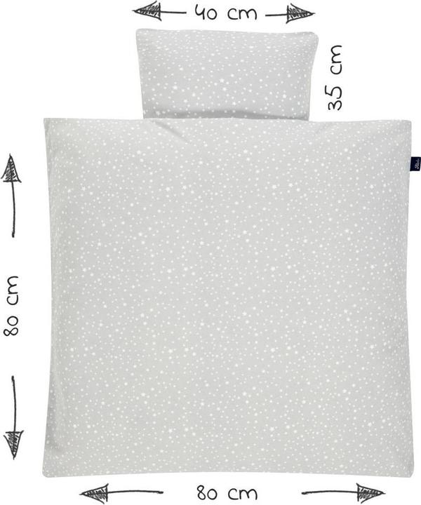Produktbild Alvi Babybettwäsche & Bettsets Bettwäsche Jersey 80 x 80 cm - Sternenhimmel (80 x 80 cm, 35 x 40 cm)