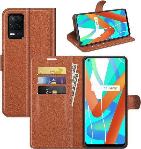 Actual product image MU Classic Litchi Leather Bookcover Series (Realme 8 5G)