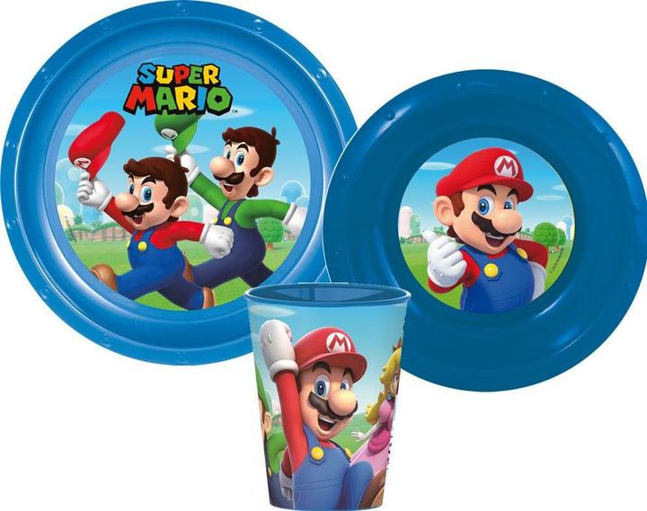Tinisu Super Mario Geschirr Kunststoffset fÃ¼r Kinder