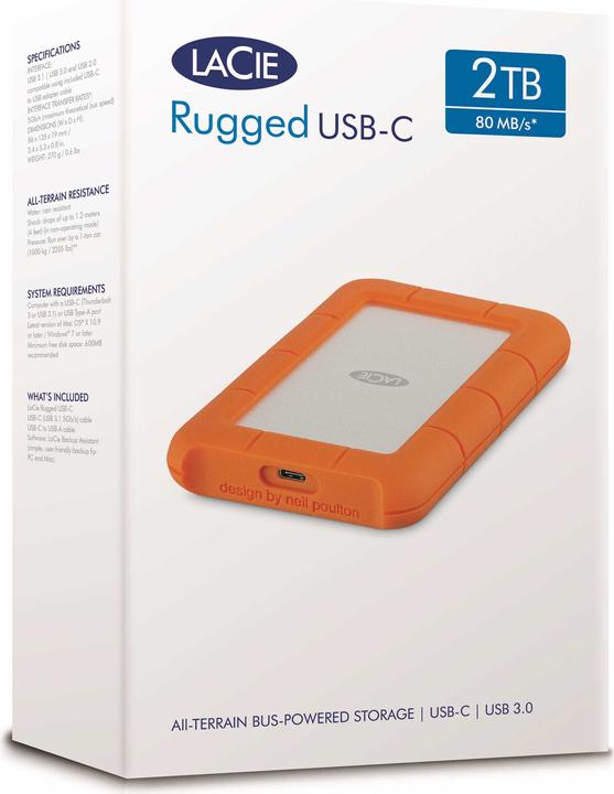 Image du produit LaCie Rugged USB-C (2 To)
