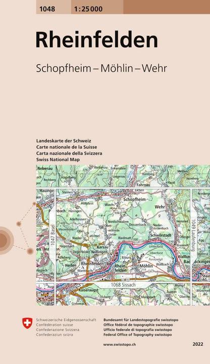 Produktbild Landkarte 1048 Rheinfelden 1:25'000