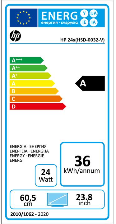 Label énergétique HP 24x (1920 x 1080 pixels, 23.80")