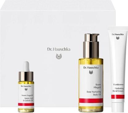 Produktbild Dr. Hauschka DR. HAUSCHKA SET Beautiful Body krem do rąk 50ml + olejek do ciała z Róży 75 ml + olejek z neem do p